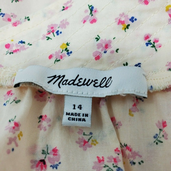 Madewell Floral Print Tank Top - Cream and Pink - Picture 7 of 8